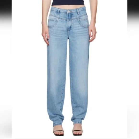 FRAME 90's Utility Loose Jeans Size 28 High Rise Roll Hems Or Straight Leg - Picture 3 of 15